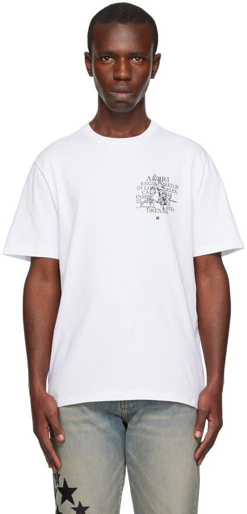 【関税込み】AMIRI ホワイト Lion Outline Tシャツ AMIRI Lion Outline T-shirt | White | FARFETCH GE