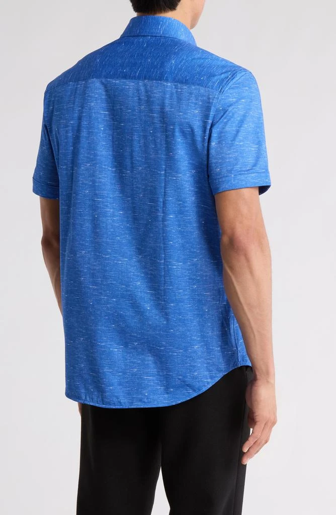 BUGATCHI Miles OoohCotton® Solid Short Sleeve Button-Up Shirt 2