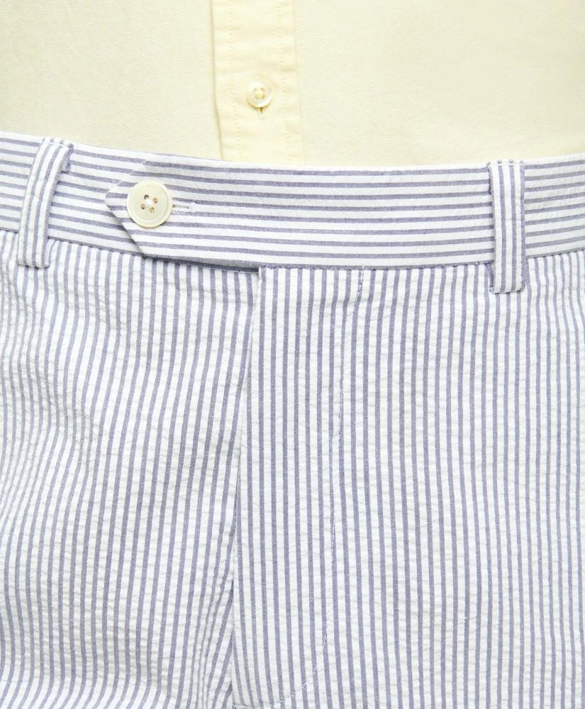 Brooks Brothers Regular Fit Cotton Seersucker Pants In Classic Stripe 3