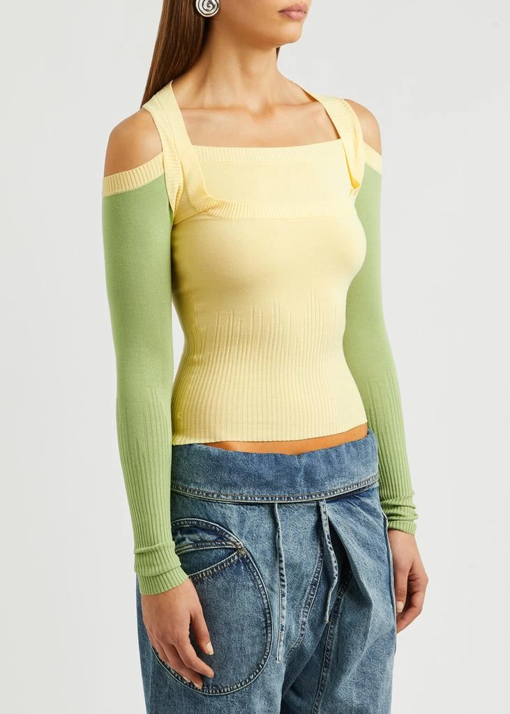 Gimaguas Latte cut-out knitted jumper 2