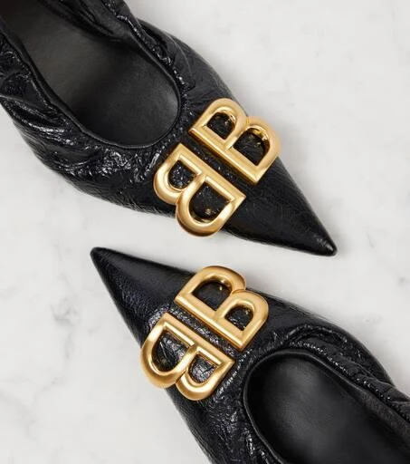Balenciaga Monaco leather slingback pumps 5