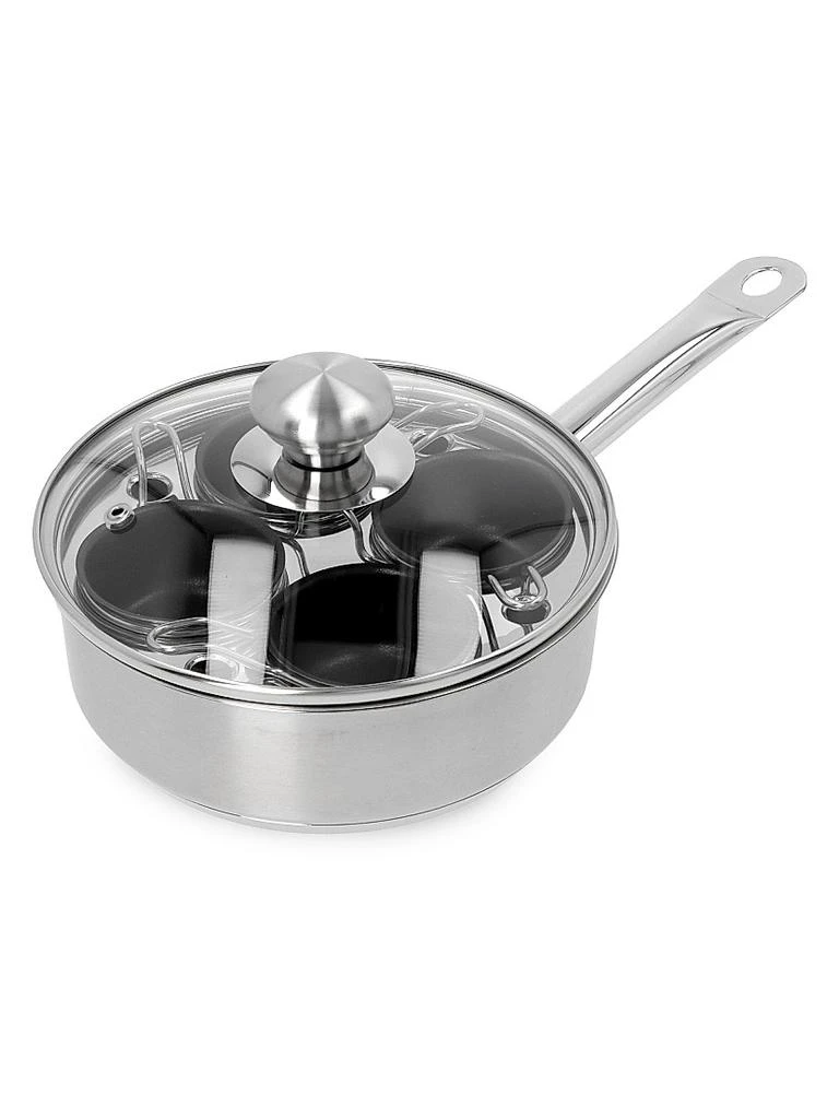Demeyere Resto 4 Cup Stainless Steel Egg Poacher Set 3