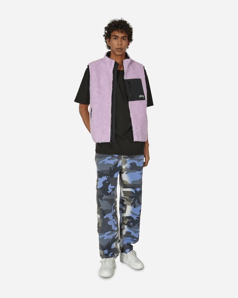 STUSSY Sherpa Reversible Vest Lavender - T-Shirts - Compare