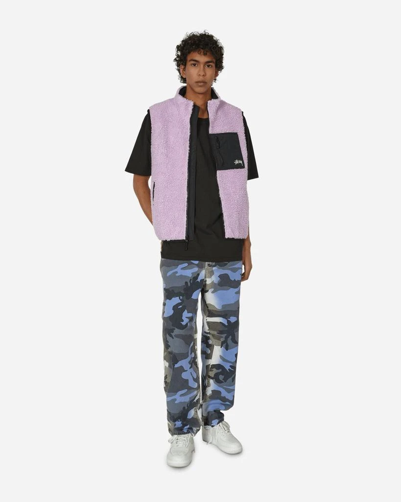 STUSSY Sherpa Reversible Vest Lavender 6