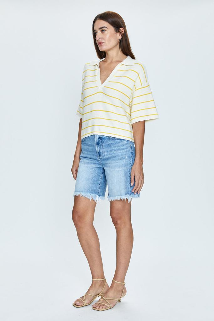 Pistola Denim Marlow Polo - Dandelion Stripe