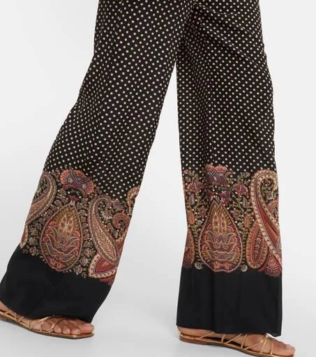ETRO Velvet wide-leg pants 5