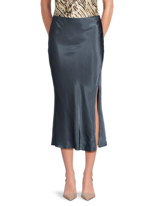Rails Satin Side-Slit Midi-Skirt new arrivals