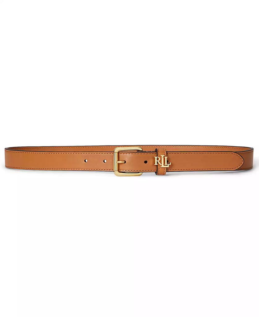 Ralph Lauren Women's Logo-Keeper Leather Skinny Belt
