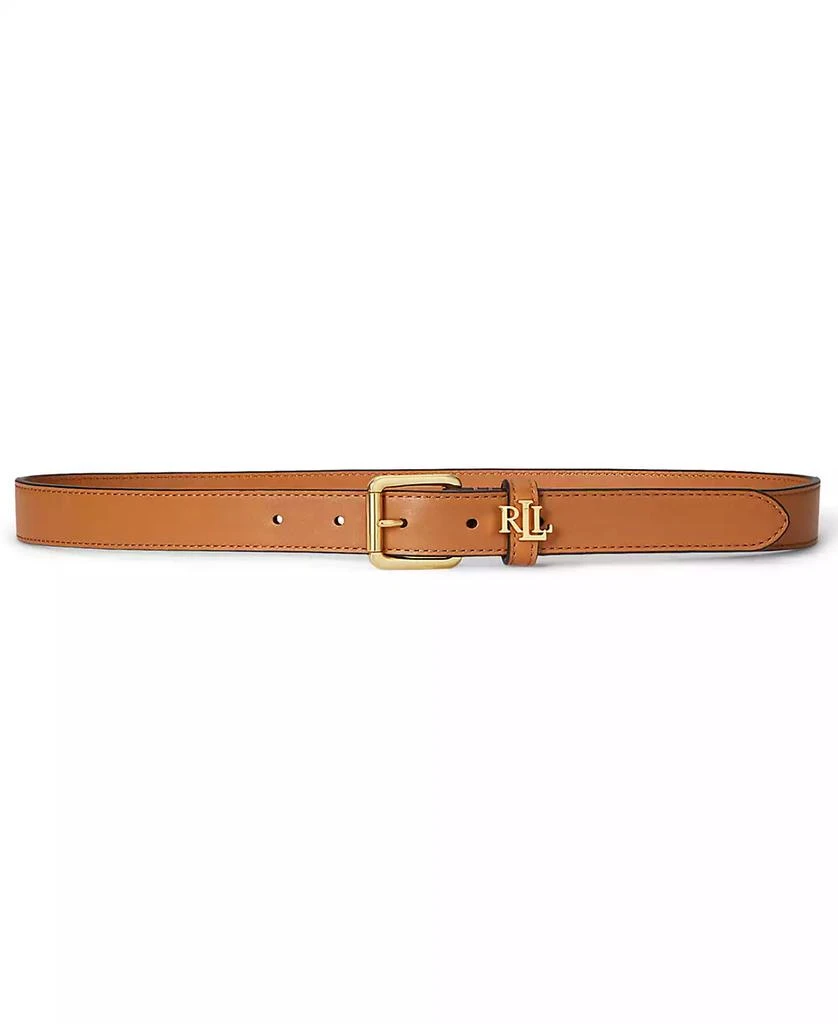 Ralph Lauren Women's Logo-Keeper Leather Skinny Belt 1