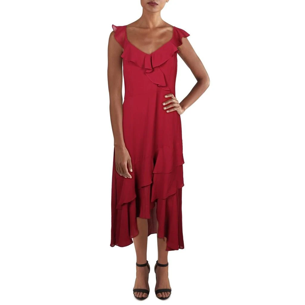BCX Juniors Womens Ruffled Asymmetric Maxi Dress 3