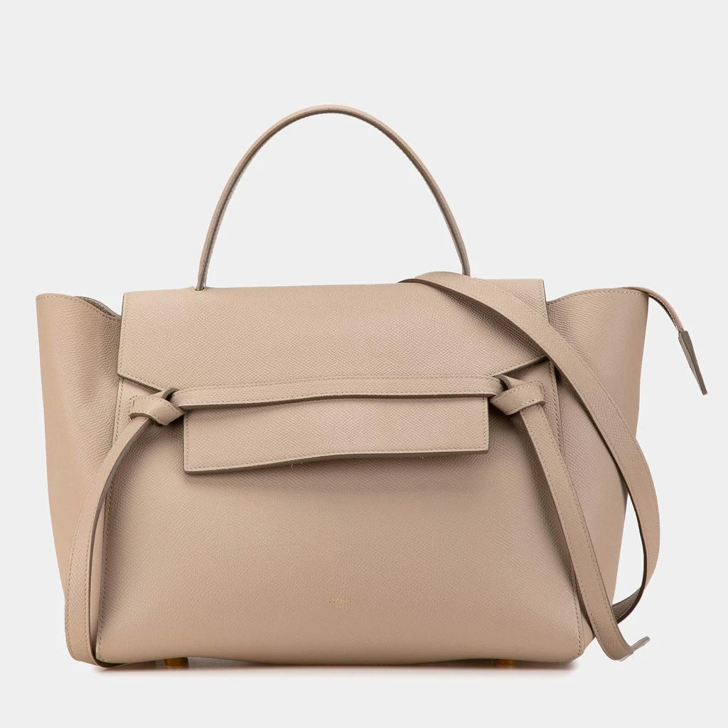 Celine Celine Light Taupe Grained Calfskin Micro Belt Bag  1