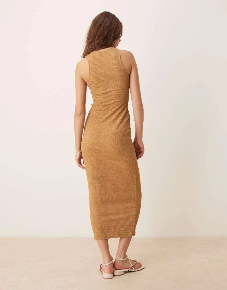 bodycon dress with thigh split Ribbed racer dress | White | Women | KARL LAGERFELD main image 0