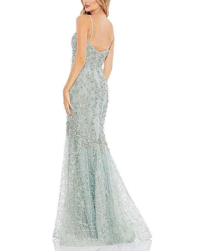 Mac Duggal Embellished Sleeveless Plunge Neck Trumpet Gown 2