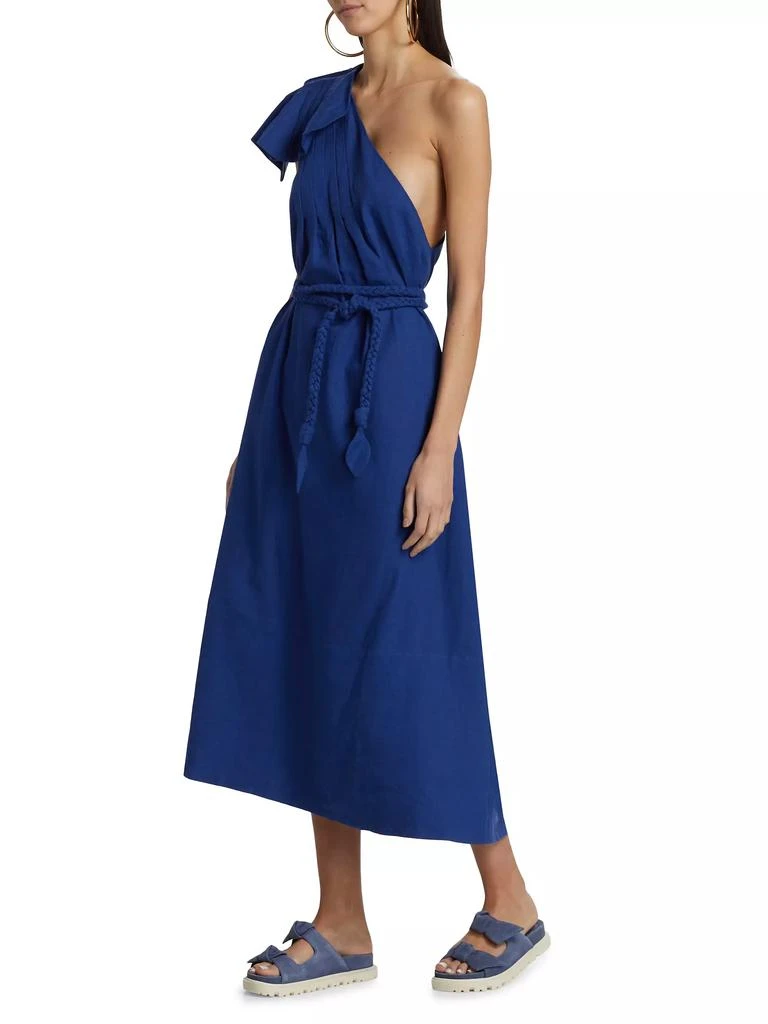 Farm Rio Leaf One-Shoulder Midi Dress 4