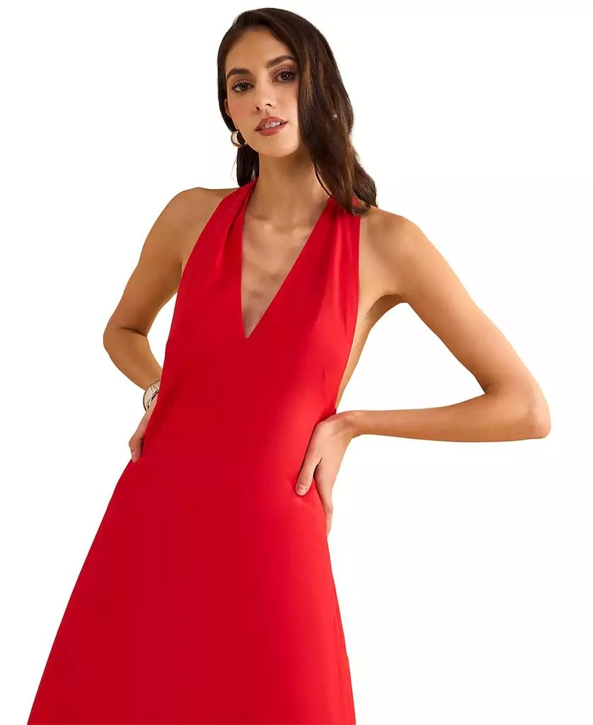 1. State Women's Cotton Tie-Back Halter Maxi Dress 6