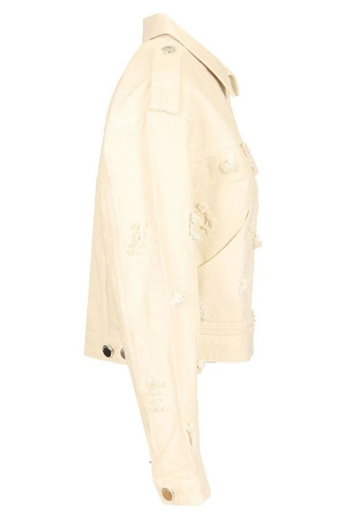 Self Portrait Self-Portrait Floral Beaded Denim Jacket 3