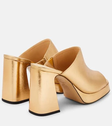 Souliers Martinez Alba 90 platform leather mules 3