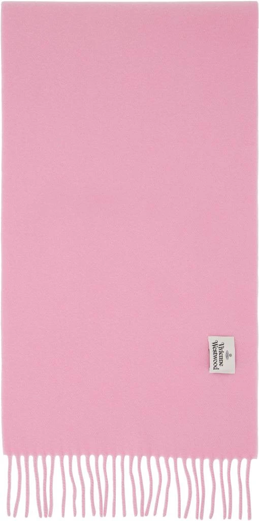 Vivienne Westwood Pink Embroidered Scarf 2