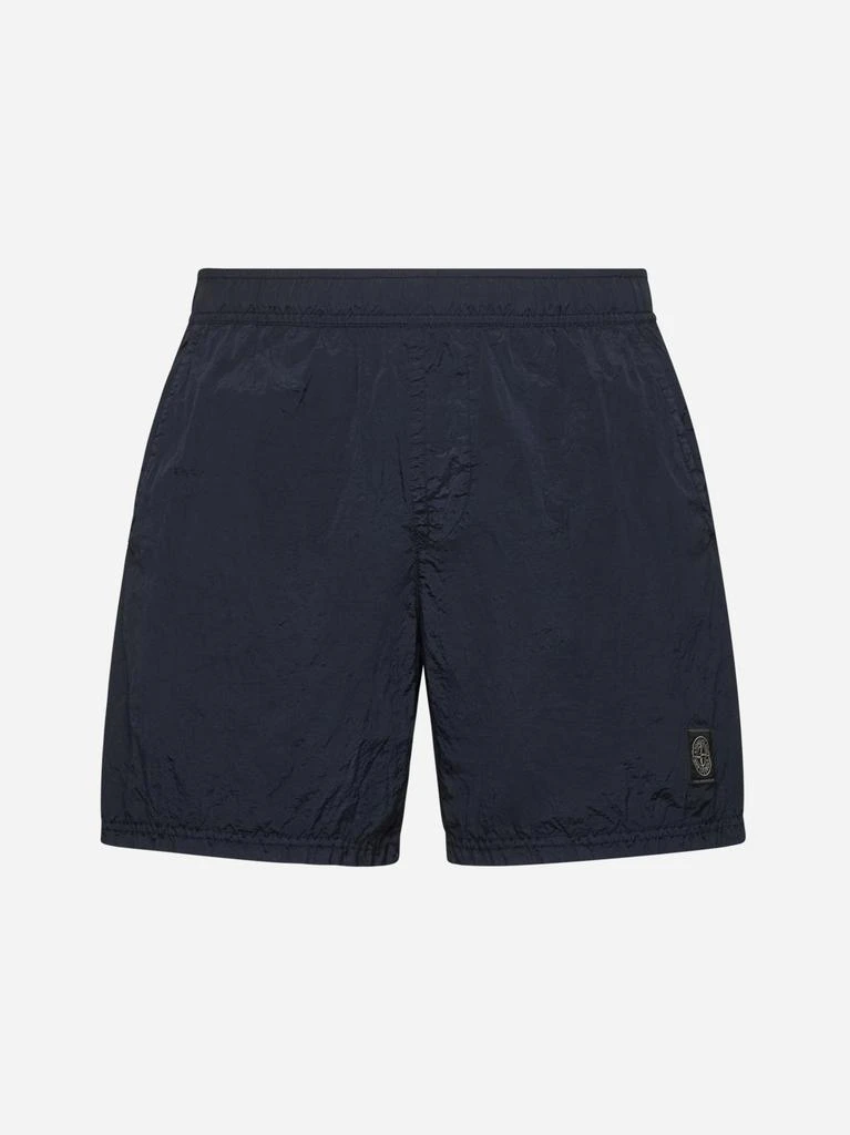 STONE ISLAND Blue Nylon Metal swim trunks 1