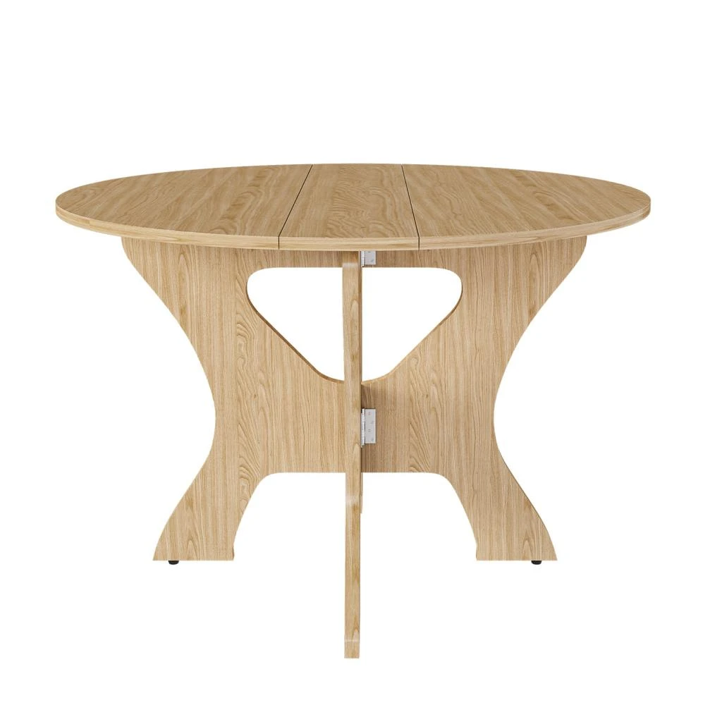 Streamdale Furniture Streamdale 43" Folding Dining Table for Small Spaces, Wild Oak Veneer, Space Saving 3
