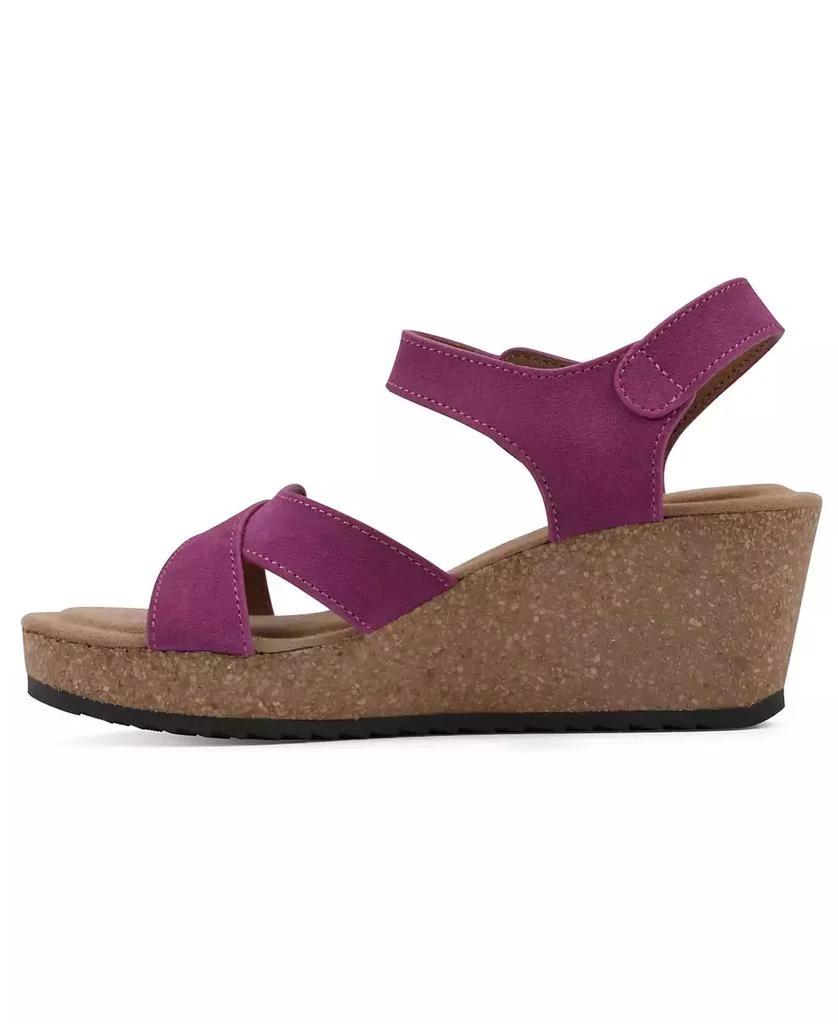 White Mountain Women's Prezo Footbed Wedge Sandals 6