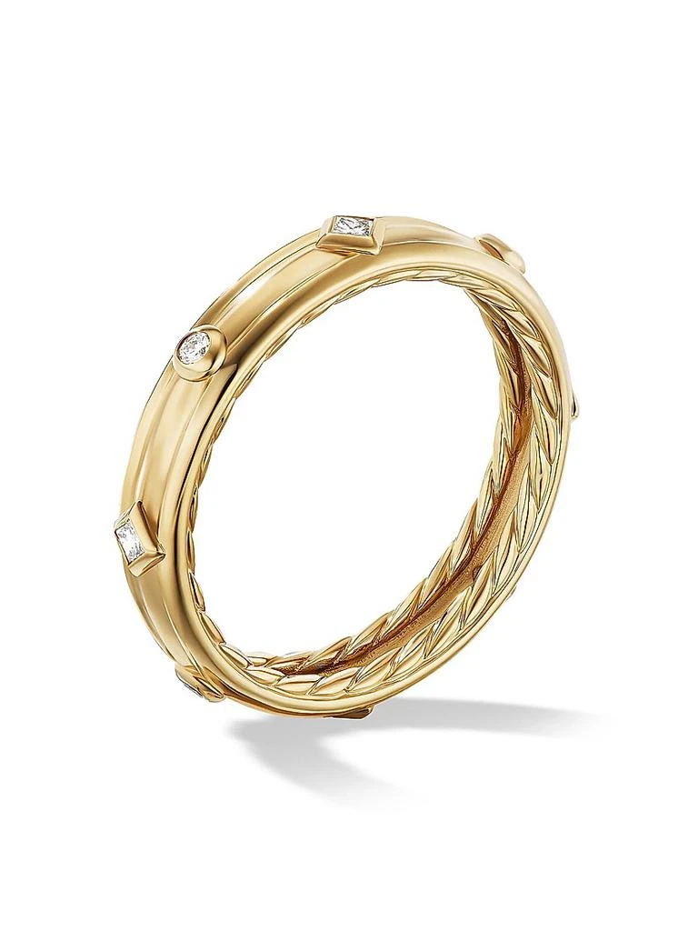 David Yurman Modern Renaissance Band Ring In 18K Yellow Gold 2