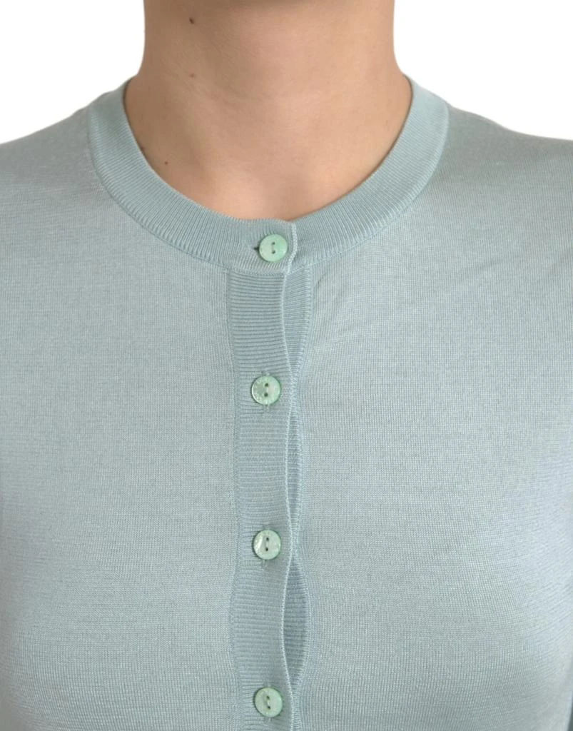 Dolce 
Gabbana Silk Crew Neck Cardigan Women
s Sweater 4