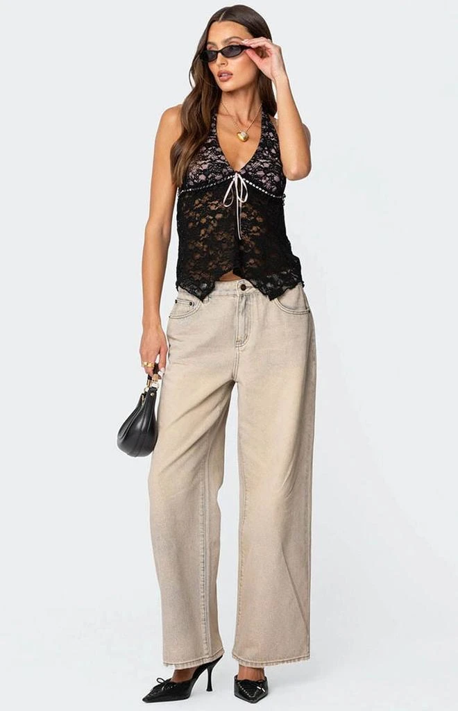 Edikted Dusty Washed Low Rise Jeans 1