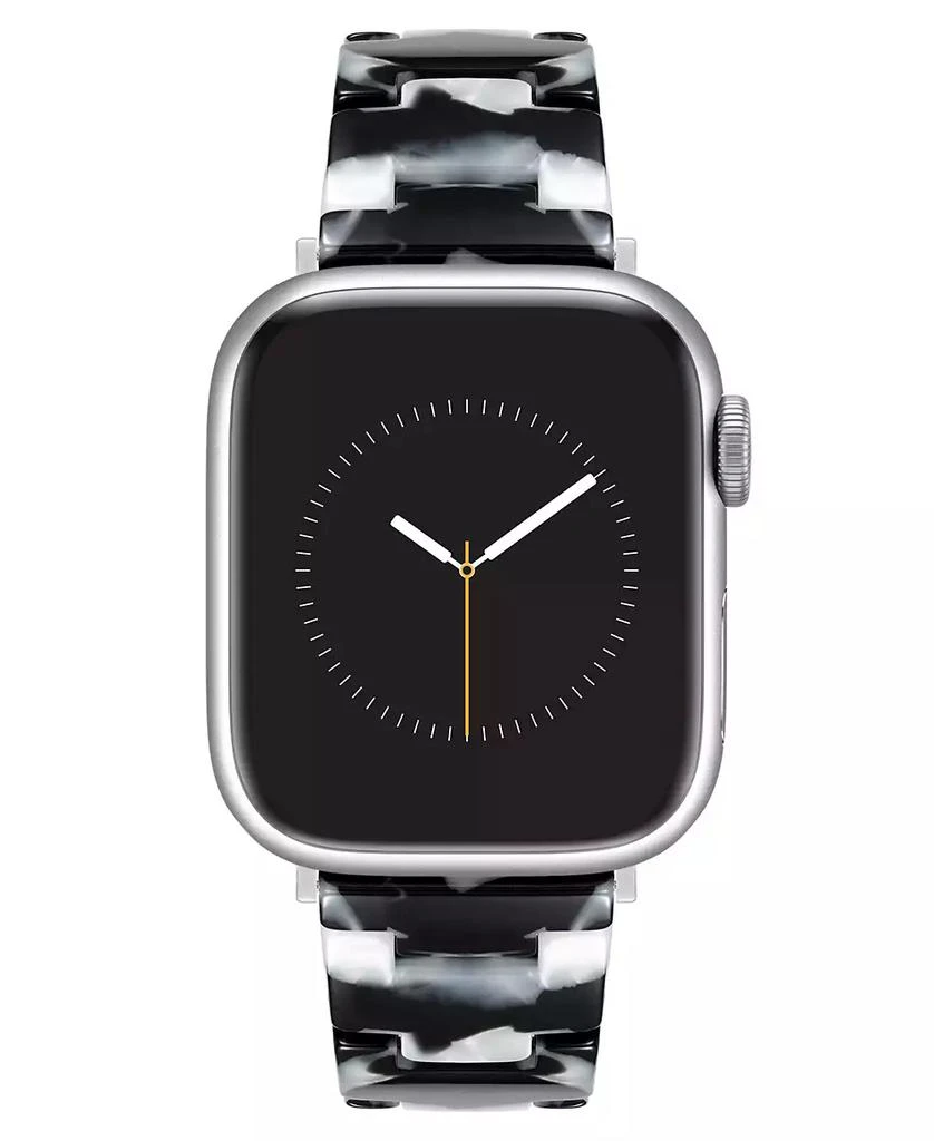 Anne Klein Women's Black and White Marbled Acetate Link Bracelet designed for Apple Watch® 42mm (Series 10) & 38/40/41mm 1
