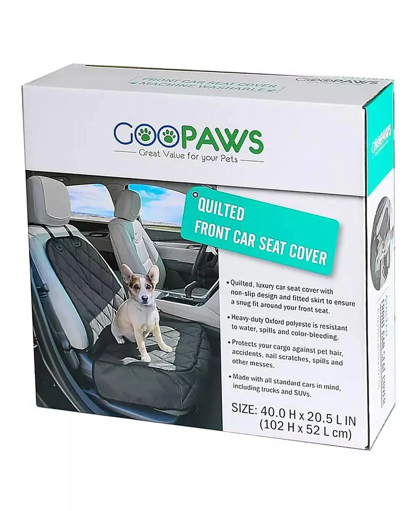 JESPET Quilted Pet Front Car Seat Cover: 40" - Black