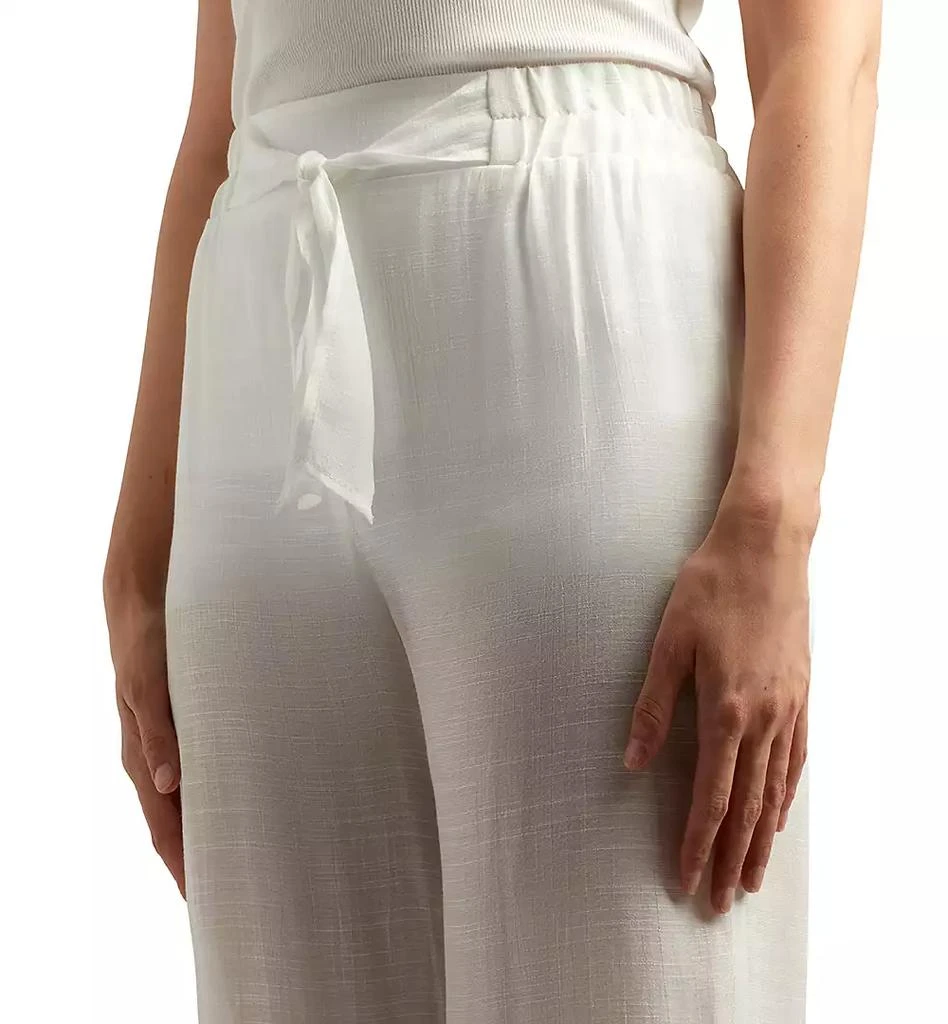 BCX Juniors' High-Rise Tie-Front Gauze Pants 3