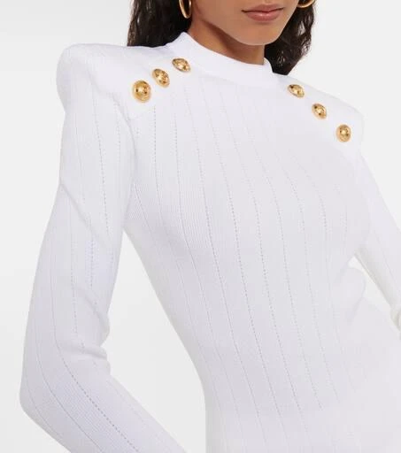 Balmain Embellished knit sweater 4