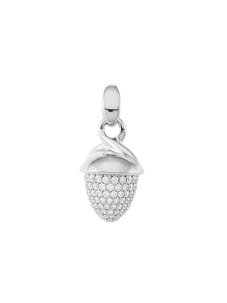 Tamara Comolli Mikado Bouquet 18K White Gold 
Diamond Pavé Acorn Pendant 1