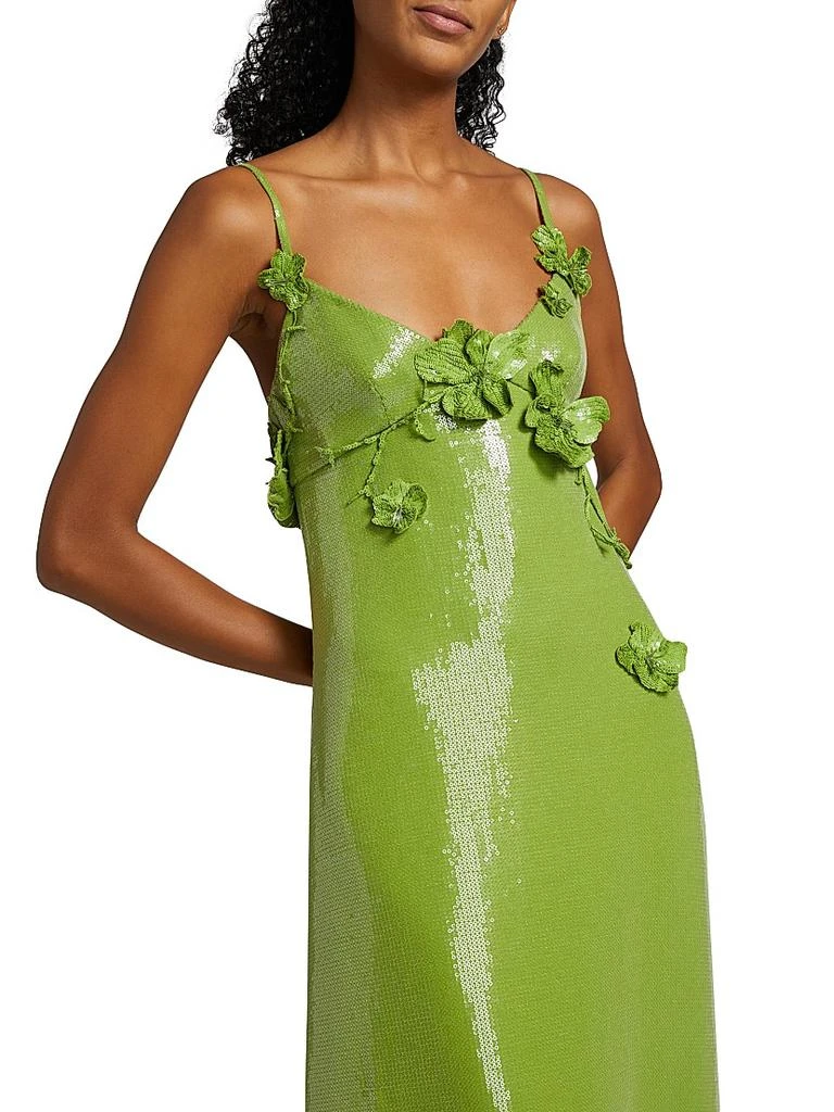 Oscar de la Renta Sequined Floral Appliqu Jersey Gown - Dresses & Skirts - Free Shipping - BeyondStyle Oscar de la Renta Sequined Floral Appliqu Jersey Gown - Dresses & Skirts - Free Shipping - BeyondStyle