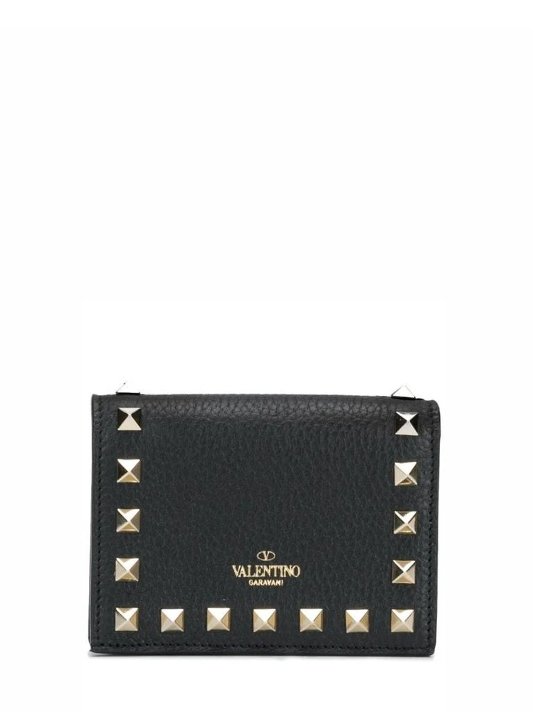 NA Black compact Rockstud Wallet 1