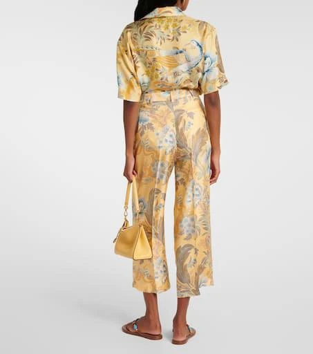 ETRO Printed silk wide-leg pants 3
