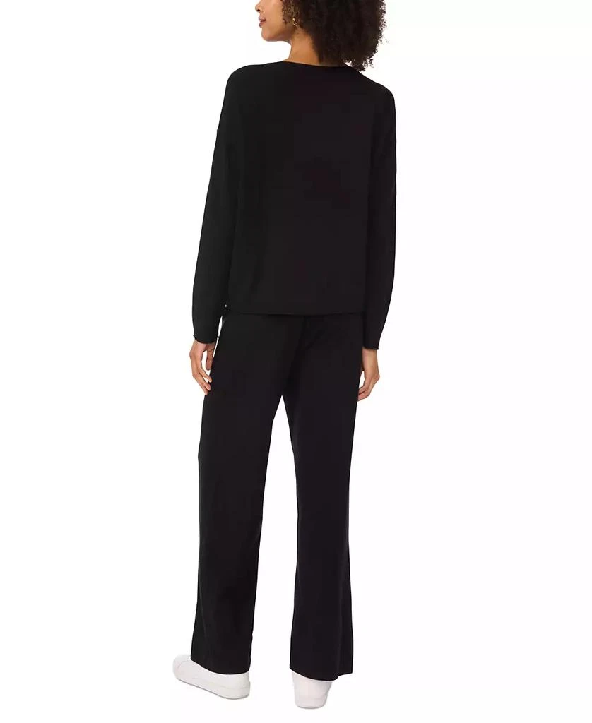 Vince Camuto Women's Ribbed-Trimmed Crewneck Sweater 4