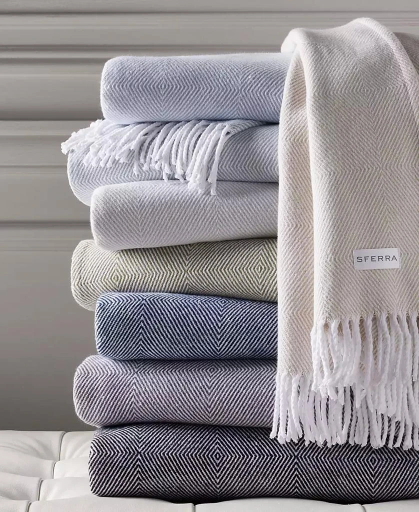 Sferra Capriana Brushed Cotton Throw, 51" x 71" 3