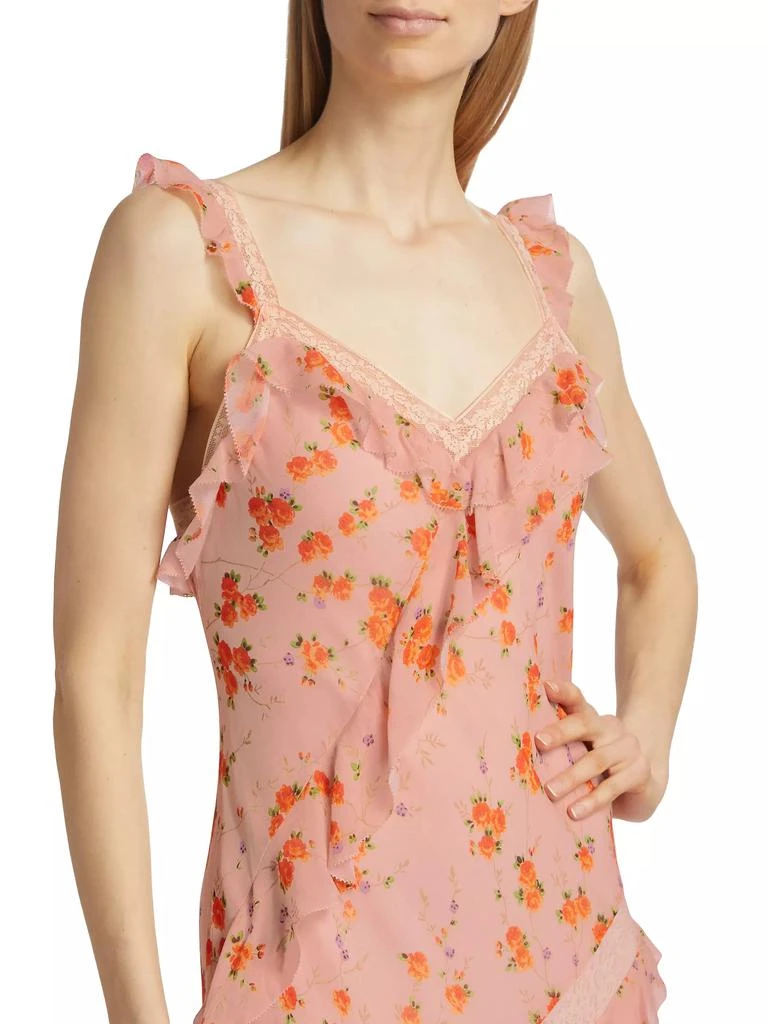 LoveShackFancy Radiance Lace-Trimmed Floral Maxi Dress 6