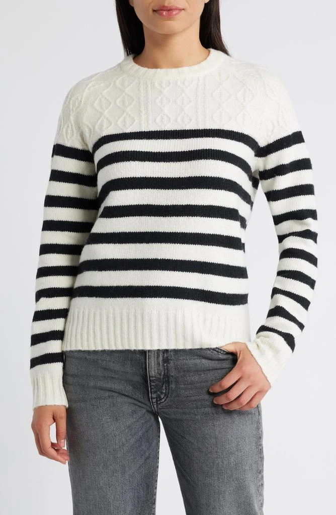 Caslon Stripe Crewneck Sweater 1