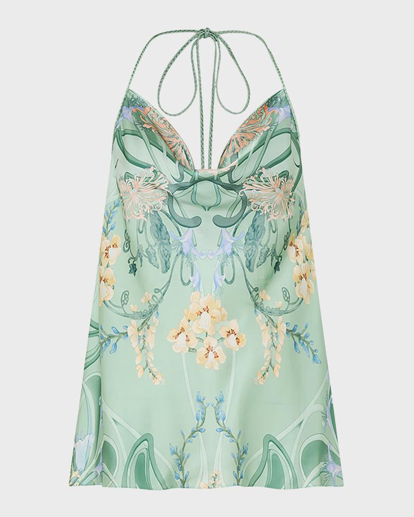 Camilla Silk Bias Halter Top