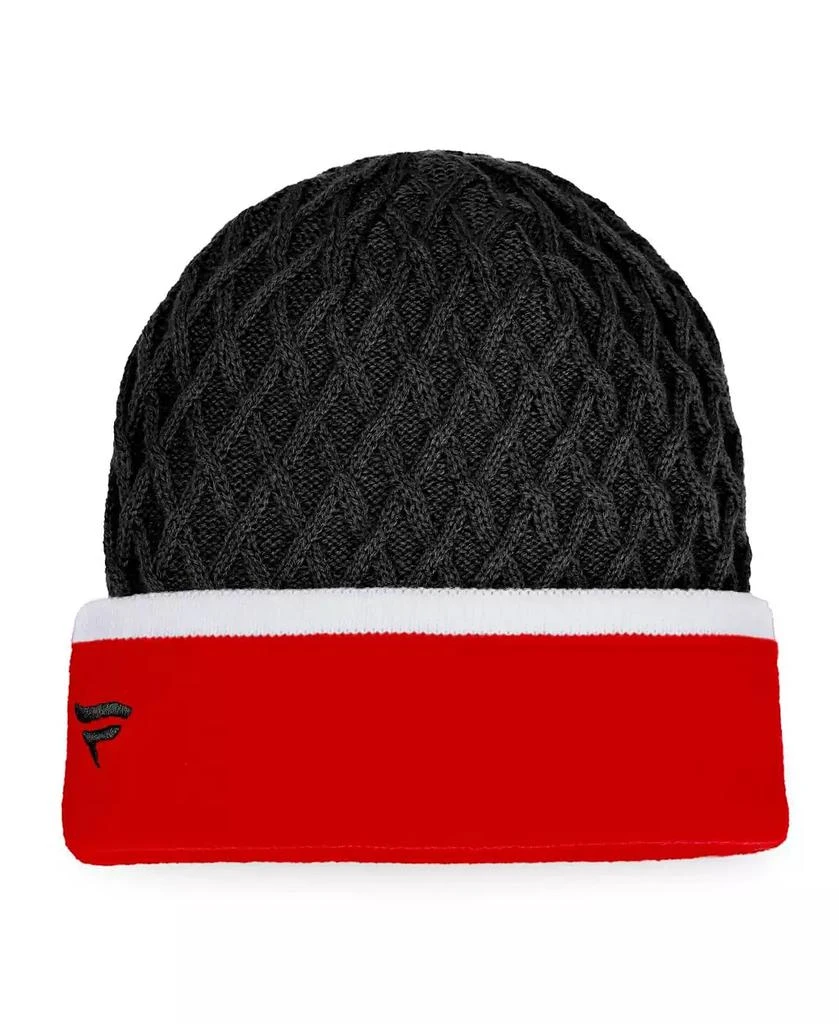 Fanatics Men's Red, Black Ottawa Senators Iconic Striped Cuffed Knit Hat 3