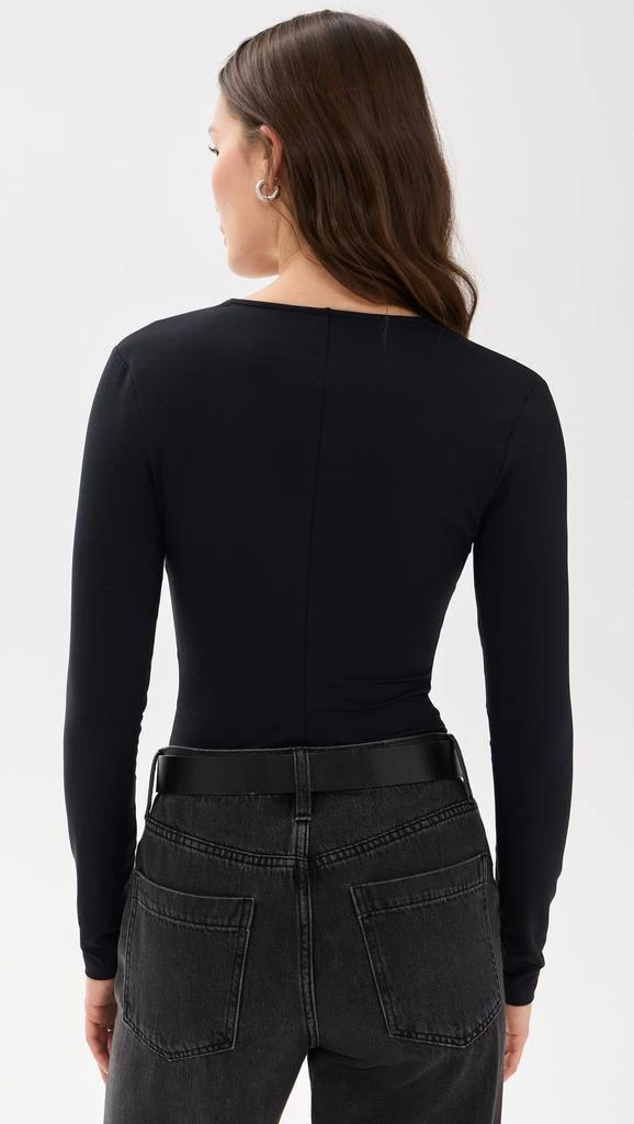 Fleur du Mal Margo Lace Long Sleeve Thong Bodysuit 2