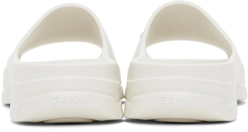 Ganni White Pool Slide Sandals 2