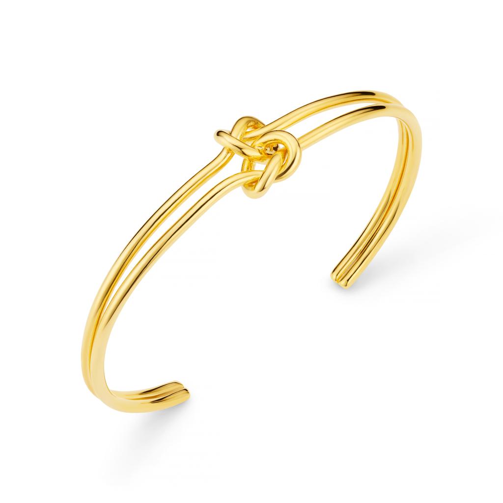 Orelia London Polished Interlocking Knot Open Bangle