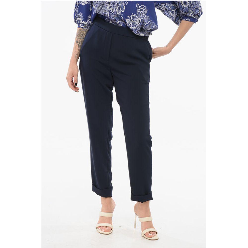 Parosh Slim Pants with Turn-up Women's Hems