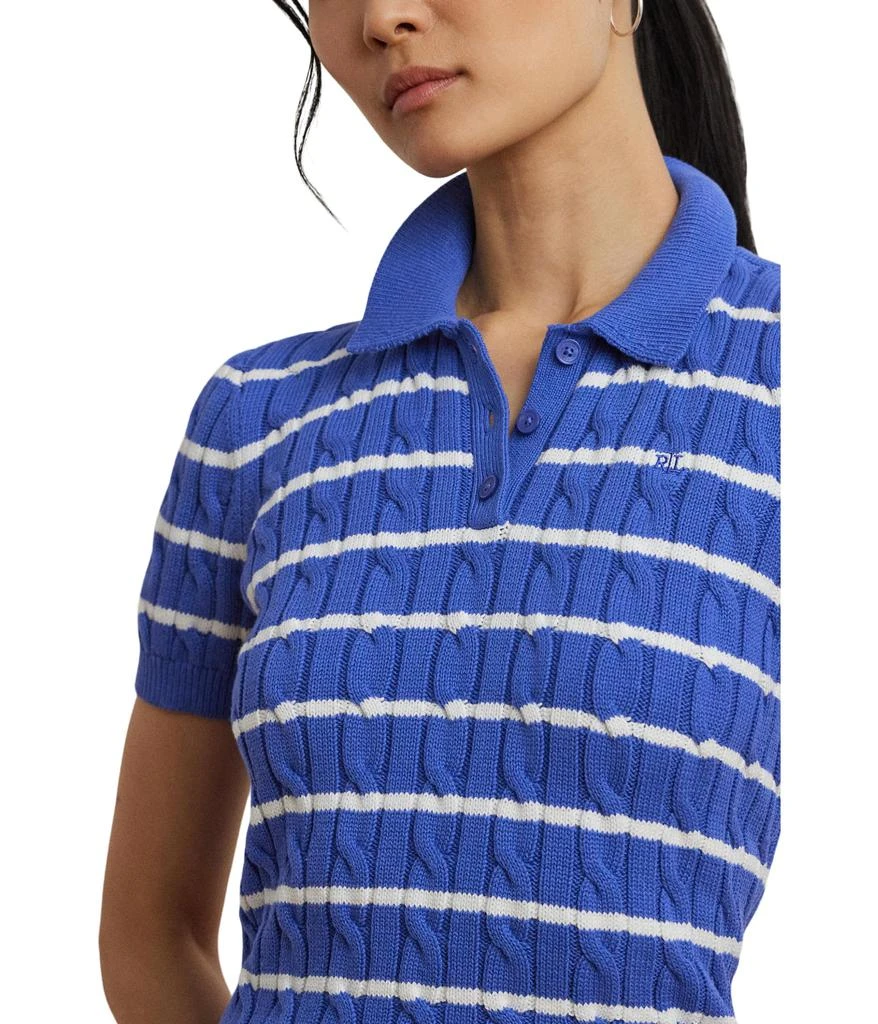 Ralph Lauren Striped Cable-knit Cotton Polo Sweater 3