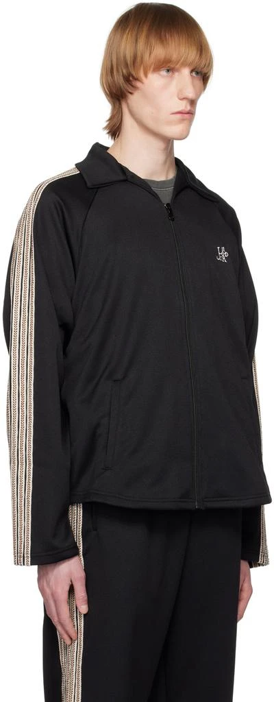 JieDa Black Five Stripe Track Jacket 2