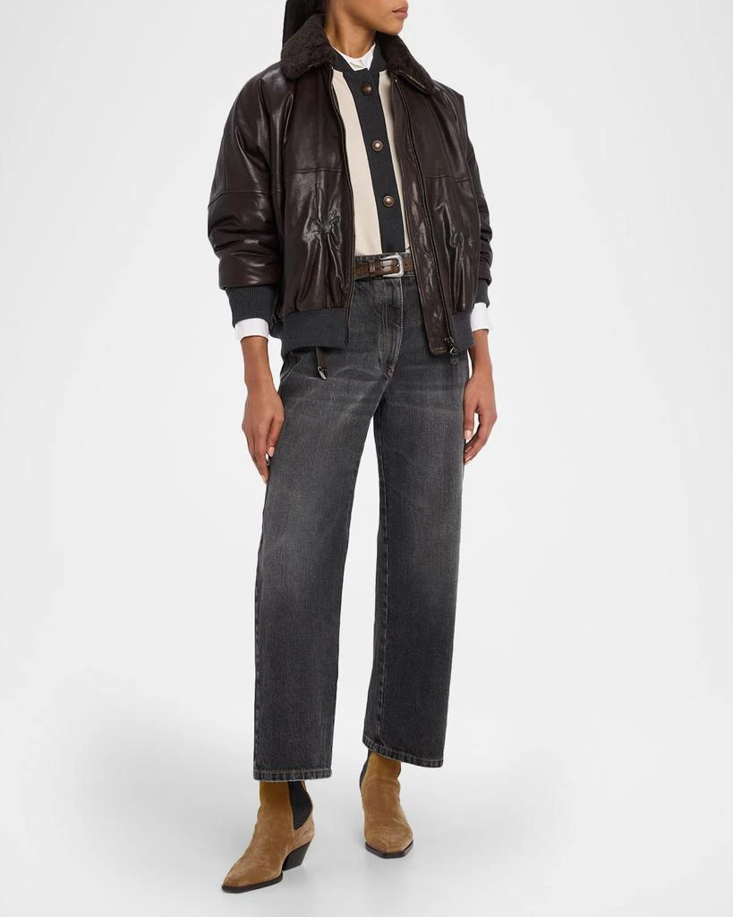 Brunello Cucinelli Felpa Buttoned Bomber Cardigan 2