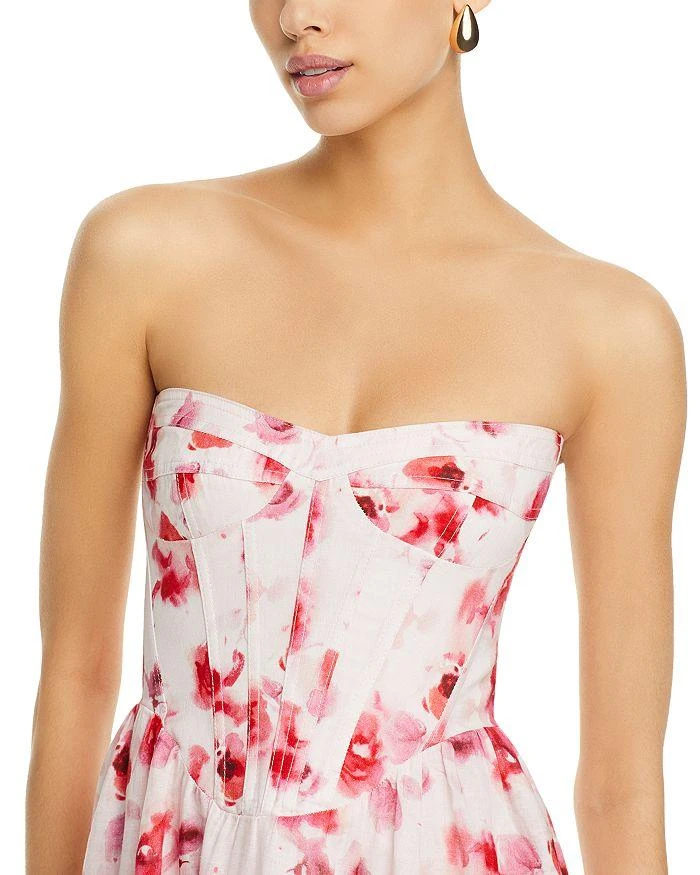 Bardot Lola Corset Floral Print Midi Dress 6